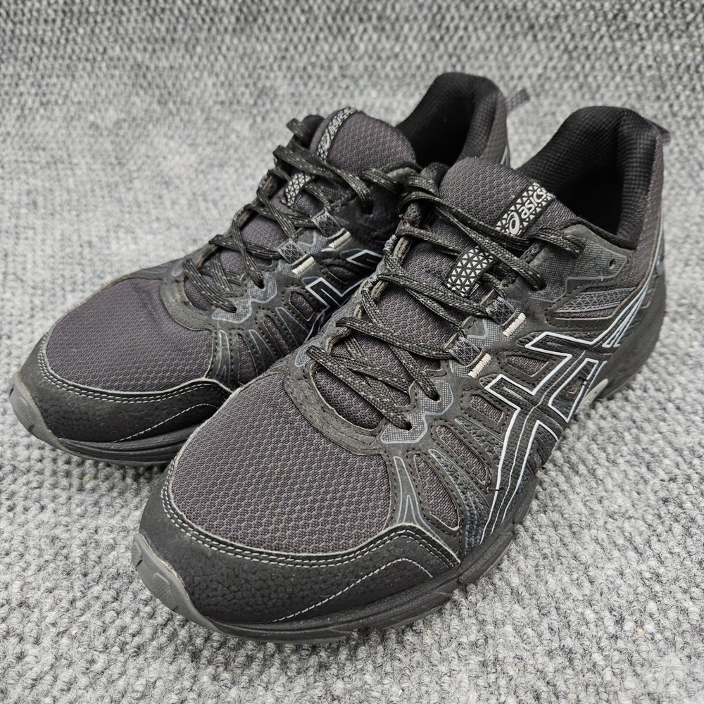 Asics Mens 10 Black Gel-Venture 7 Running Shoes Trail Sneakers Athletic Sneakers